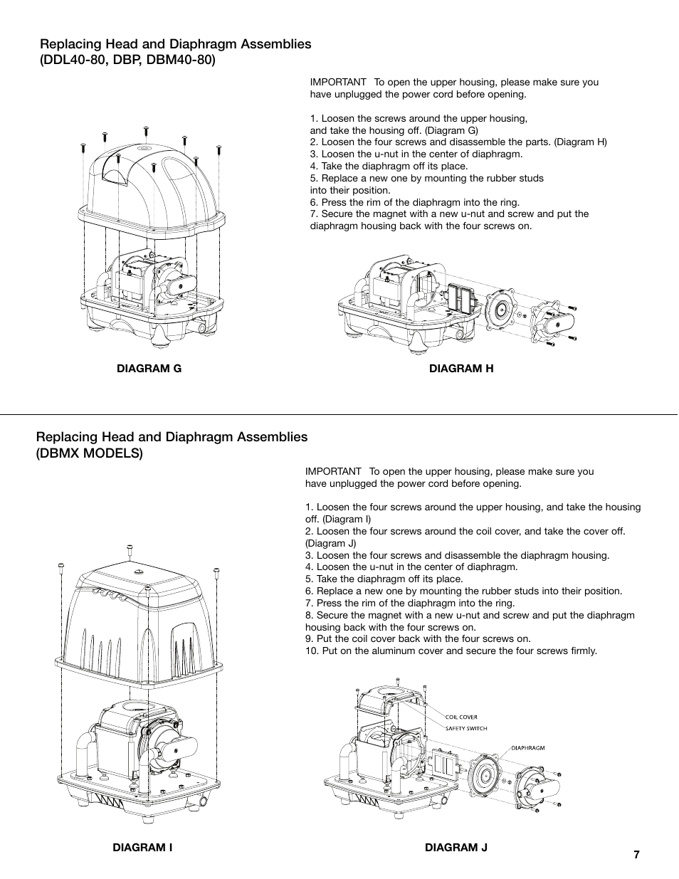 Gast Linear Series Oilless User Manual | Page 7 / 12