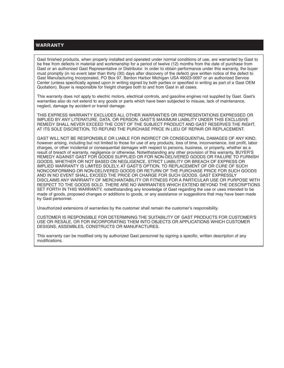 Gast 22D Series User Manual | Page 6 / 8