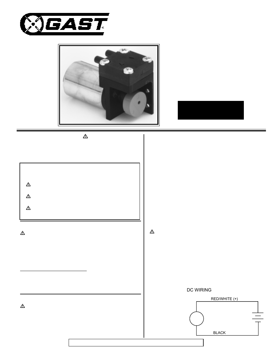 Gast 3D Series User Manual | 2 pages