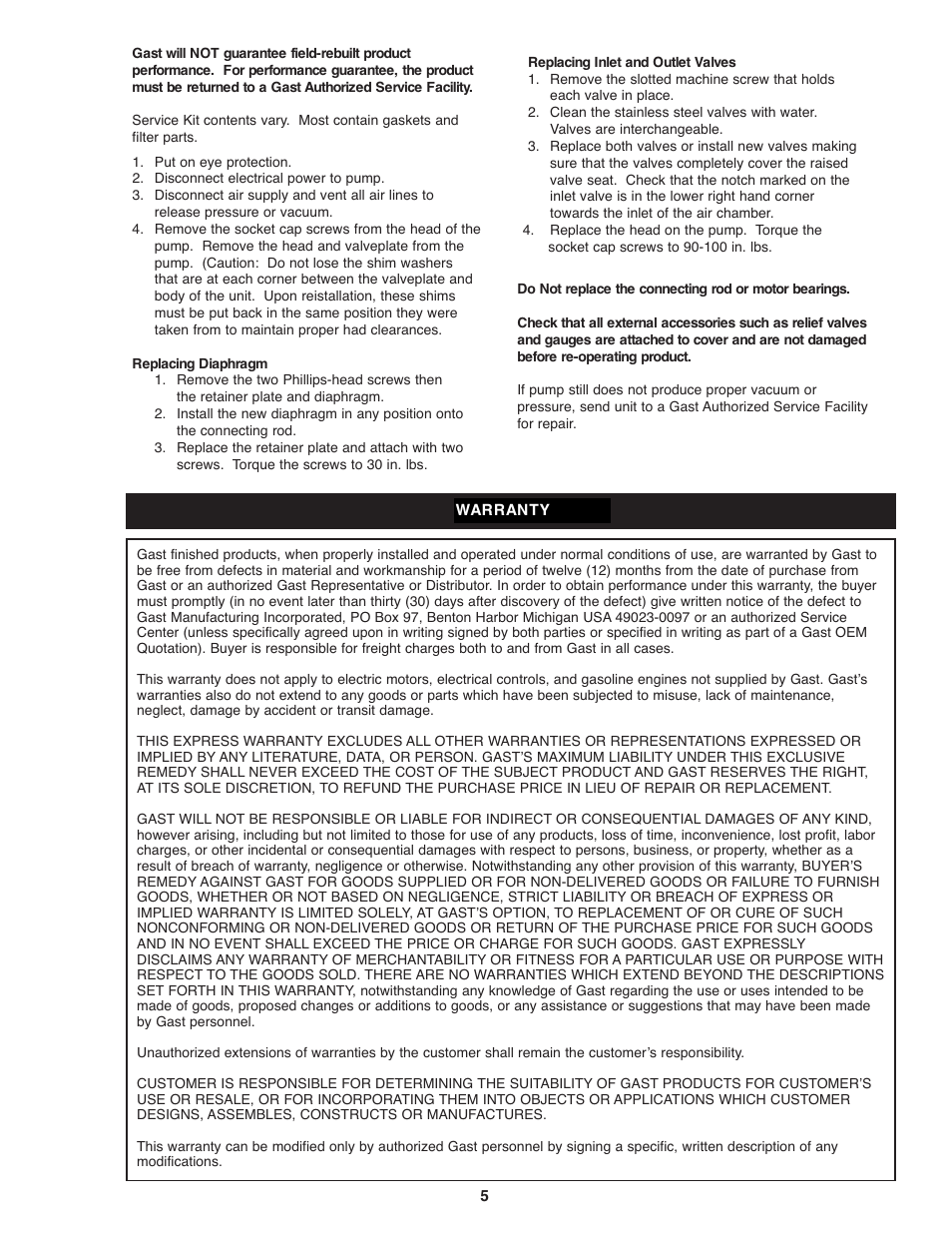 Gast DOA-P504-BN User Manual | Page 5 / 8