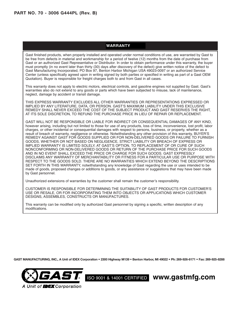Gast DOA UL60601-1 User Manual | Page 5 / 5