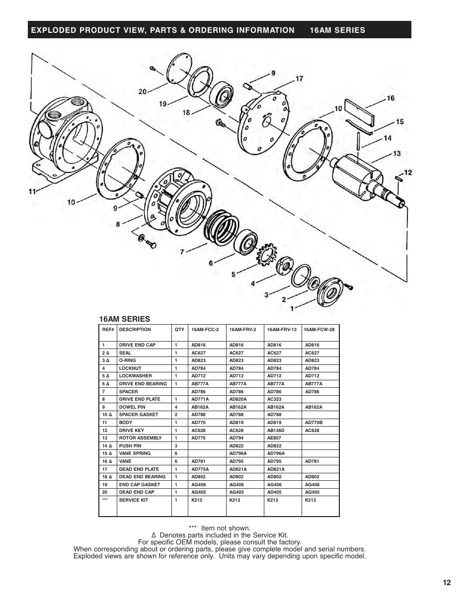 16am series | Gast 16 AM User Manual | Page 12 / 15