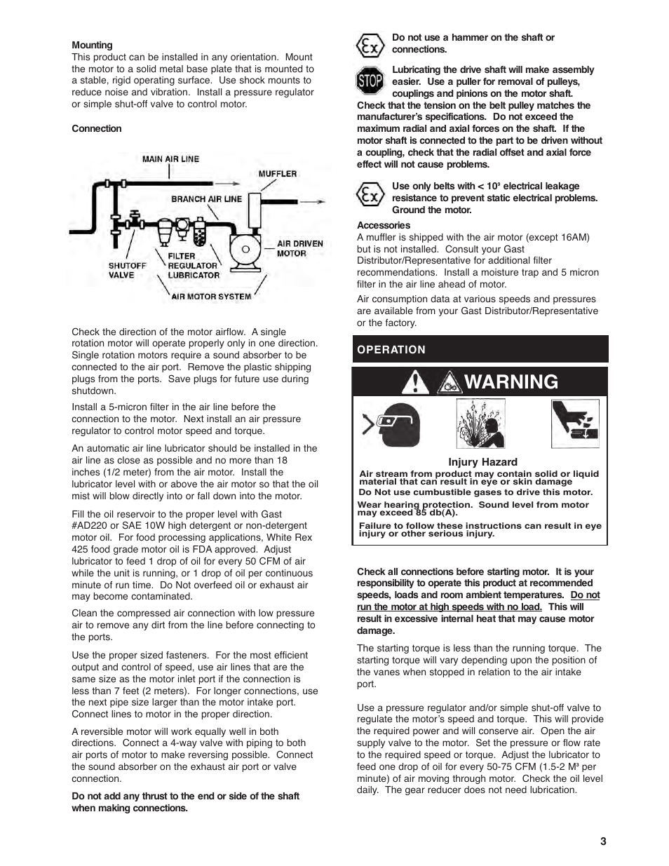 Warning | Gast 16 AM User Manual | Page 3 / 15