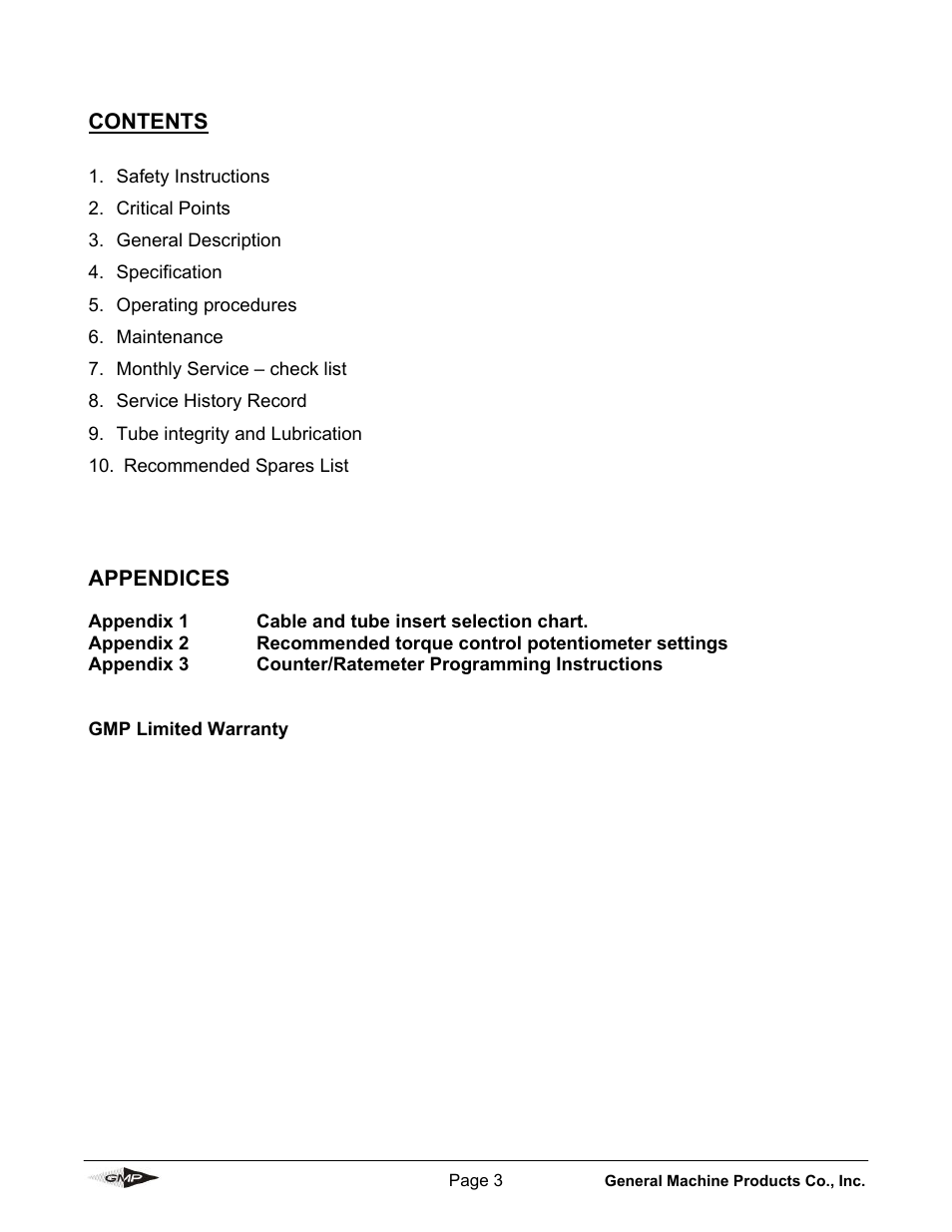 General Machine Products 89910 Whisper Micro Fiber Cable Blowing Machine User Manual | Page 3 / 32