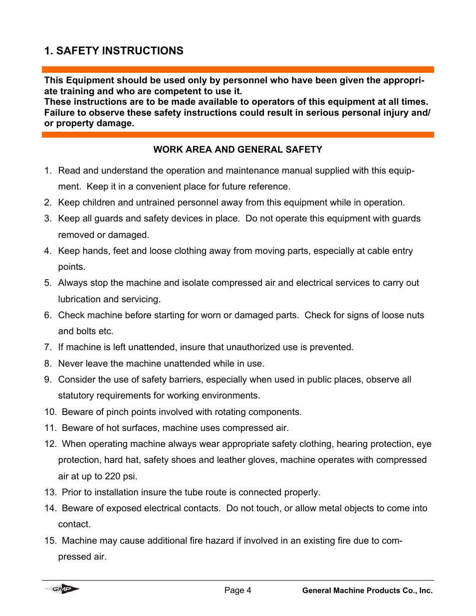 General Machine Products 89910 Whisper Micro Fiber Cable Blowing Machine User Manual | Page 4 / 32
