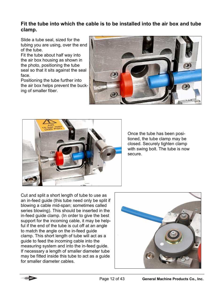 General Machine Products 89010 Breeze Micro Fiber Cable Blowing Machine User Manual | Page 12 / 43