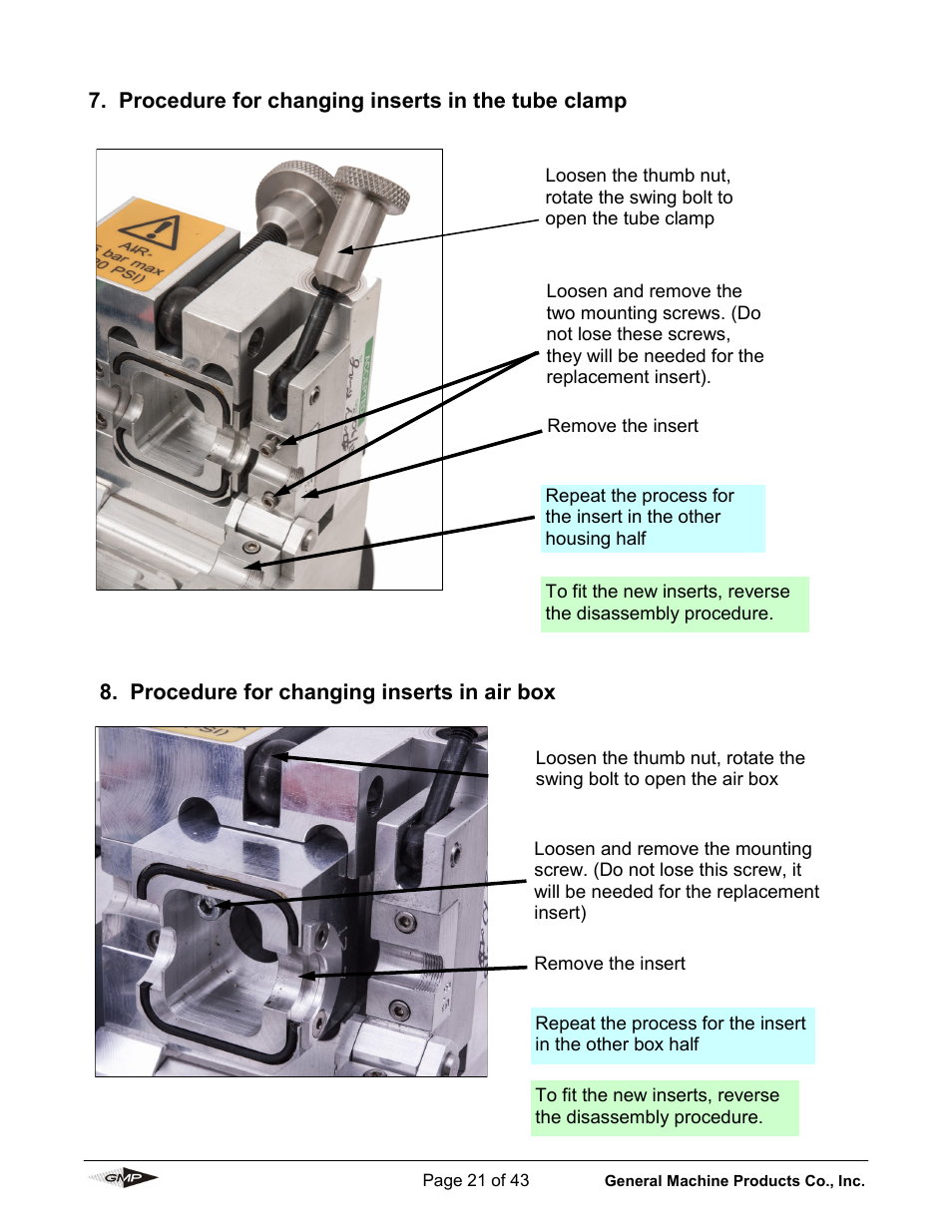 General Machine Products 89010 Breeze Micro Fiber Cable Blowing Machine User Manual | Page 21 / 43