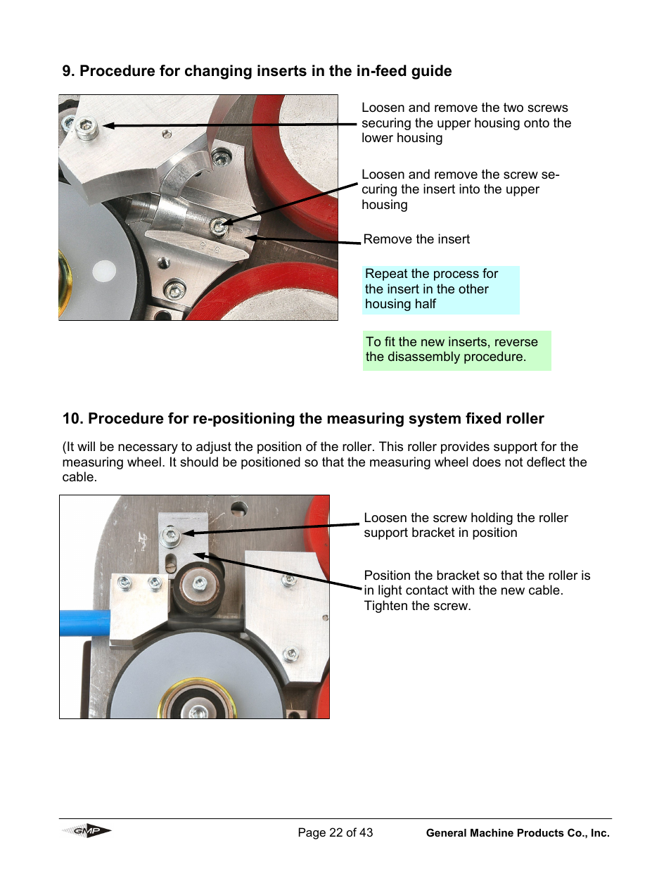 General Machine Products 89010 Breeze Micro Fiber Cable Blowing Machine User Manual | Page 22 / 43