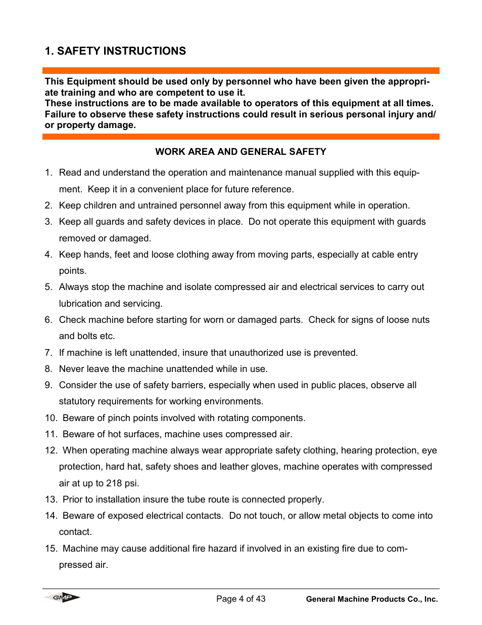 General Machine Products 89010 Breeze Micro Fiber Cable Blowing Machine User Manual | Page 4 / 43