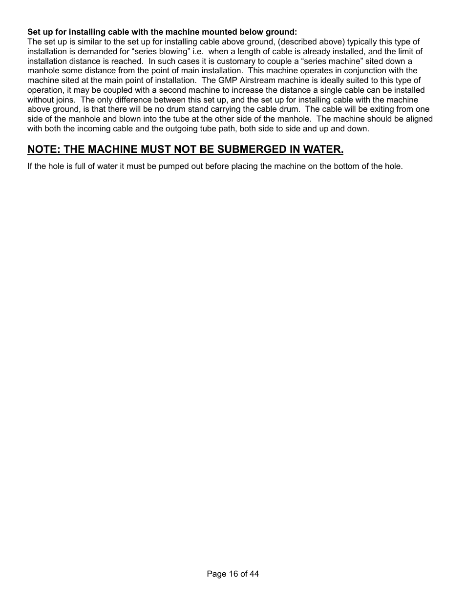 General Machine Products 89300 AirStream Cable Blowing Machine User Manual | Page 16 / 44