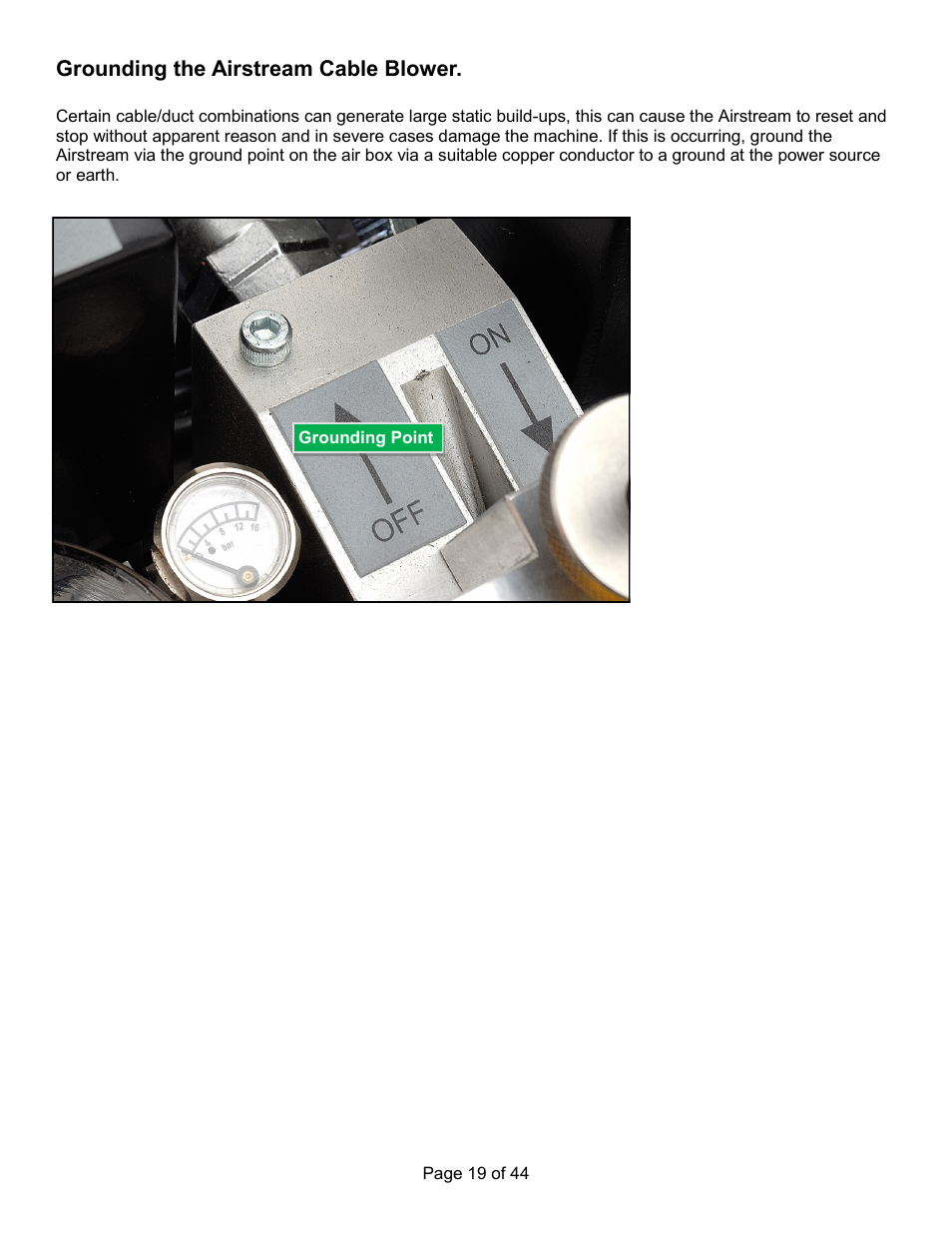General Machine Products 89300 AirStream Cable Blowing Machine User Manual | Page 19 / 44