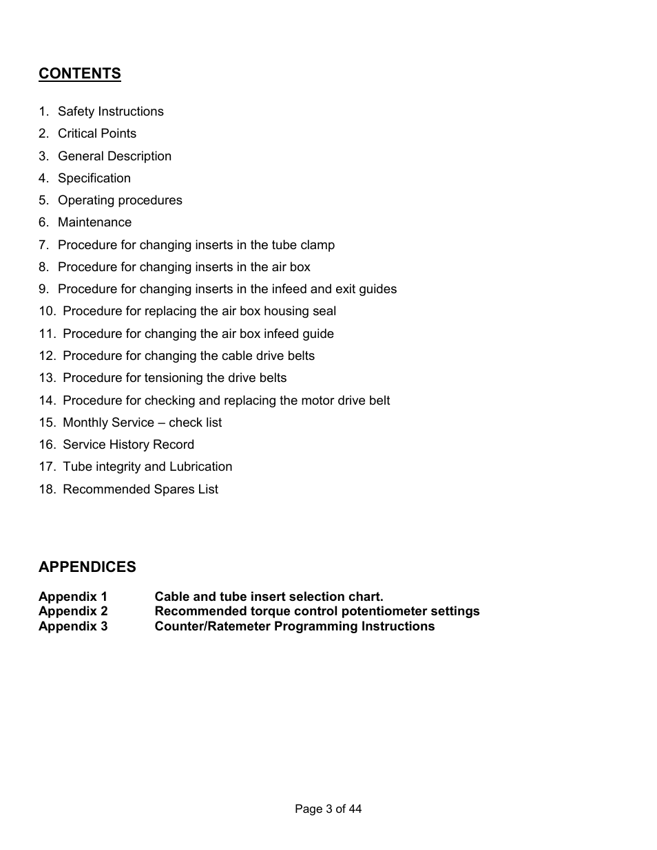 General Machine Products 89300 AirStream Cable Blowing Machine User Manual | Page 3 / 44