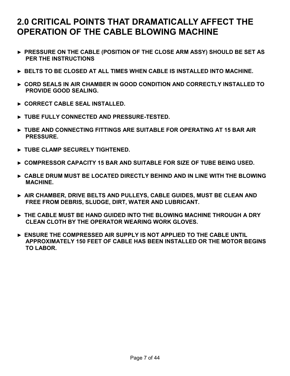 General Machine Products 89300 AirStream Cable Blowing Machine User Manual | Page 7 / 44