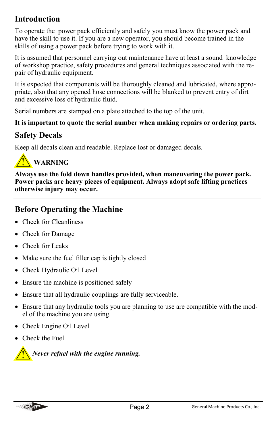 General Machine Products 89950 JetStream Cable Blowing Machine User Manual | Page 2 / 8