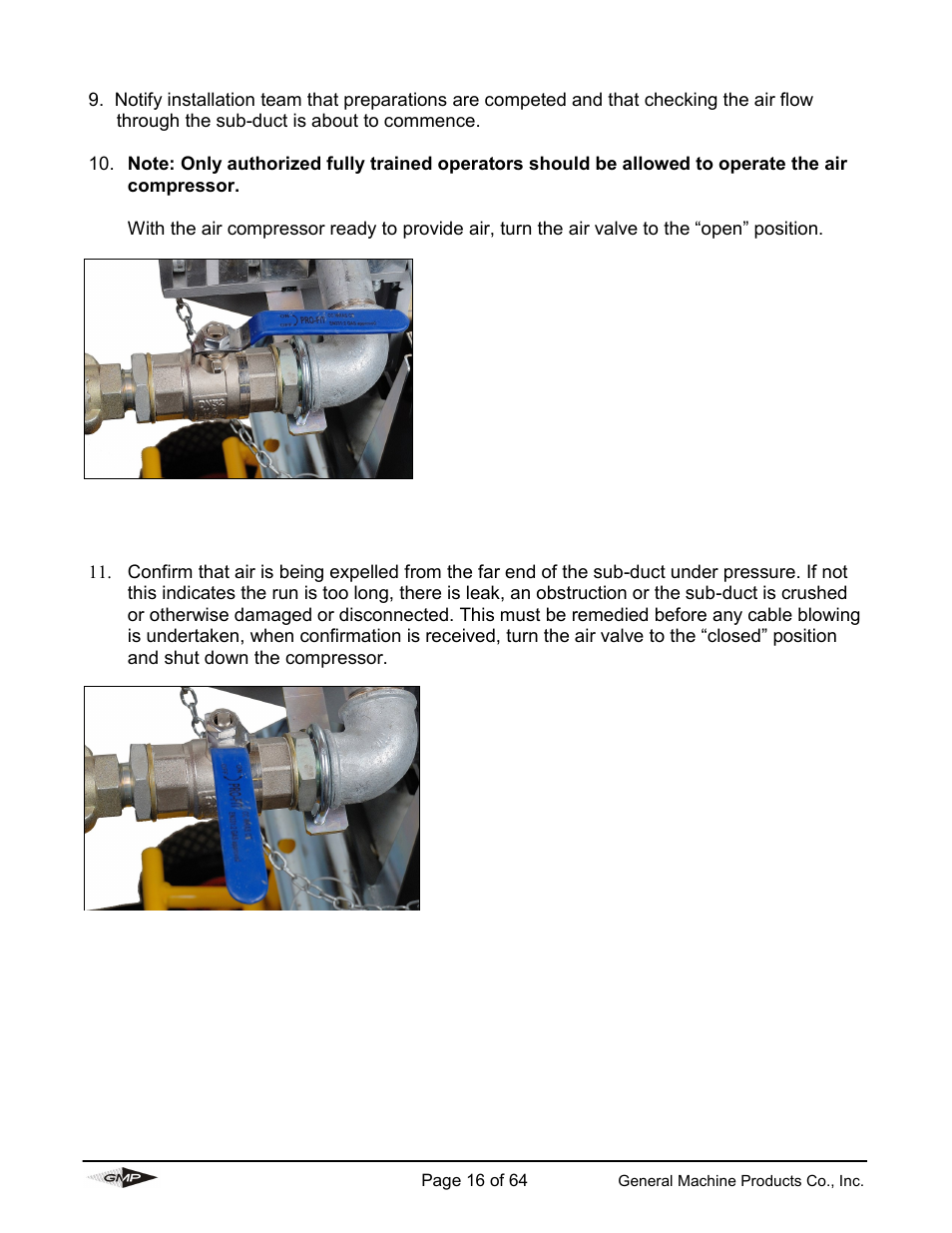 General Machine Products 89000 Cable Blowing Machine(Current) User Manual | Page 16 / 64