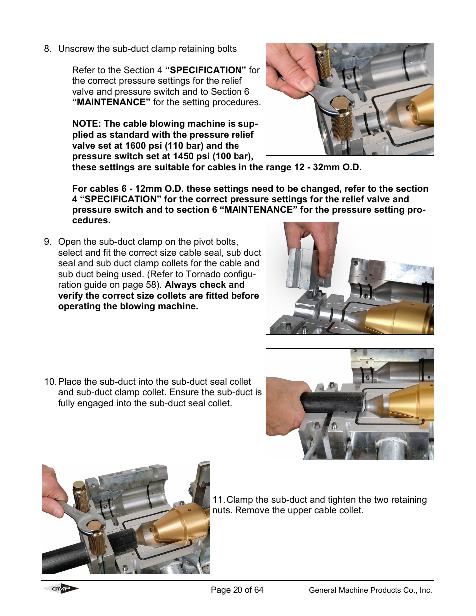 General Machine Products 89000 Cable Blowing Machine(Current) User Manual | Page 20 / 64