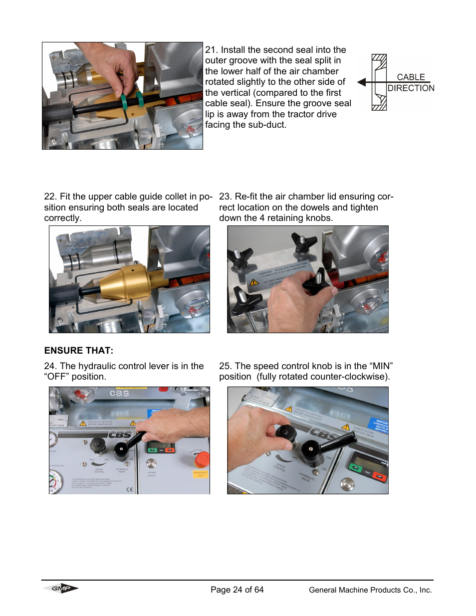 General Machine Products 89000 Cable Blowing Machine(Current) User Manual | Page 24 / 64