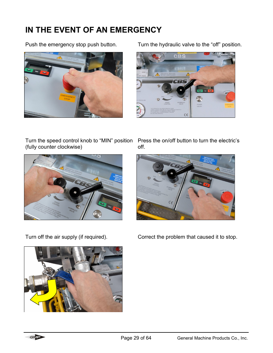 General Machine Products 89000 Cable Blowing Machine(Current) User Manual | Page 29 / 64