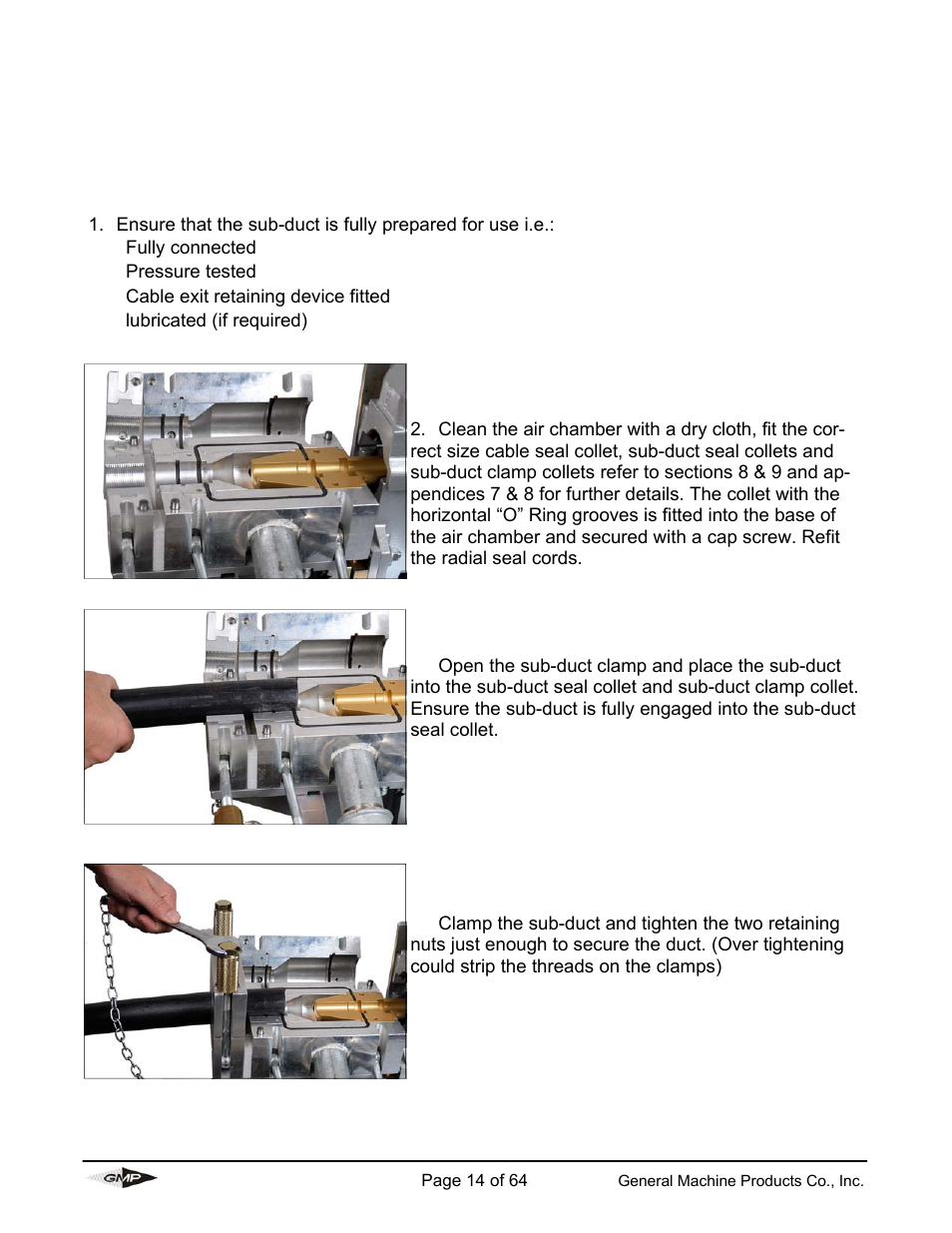 Operating procedure | General Machine Products 89000 Cable Blowing Machine(Previous) User Manual | Page 14 / 62