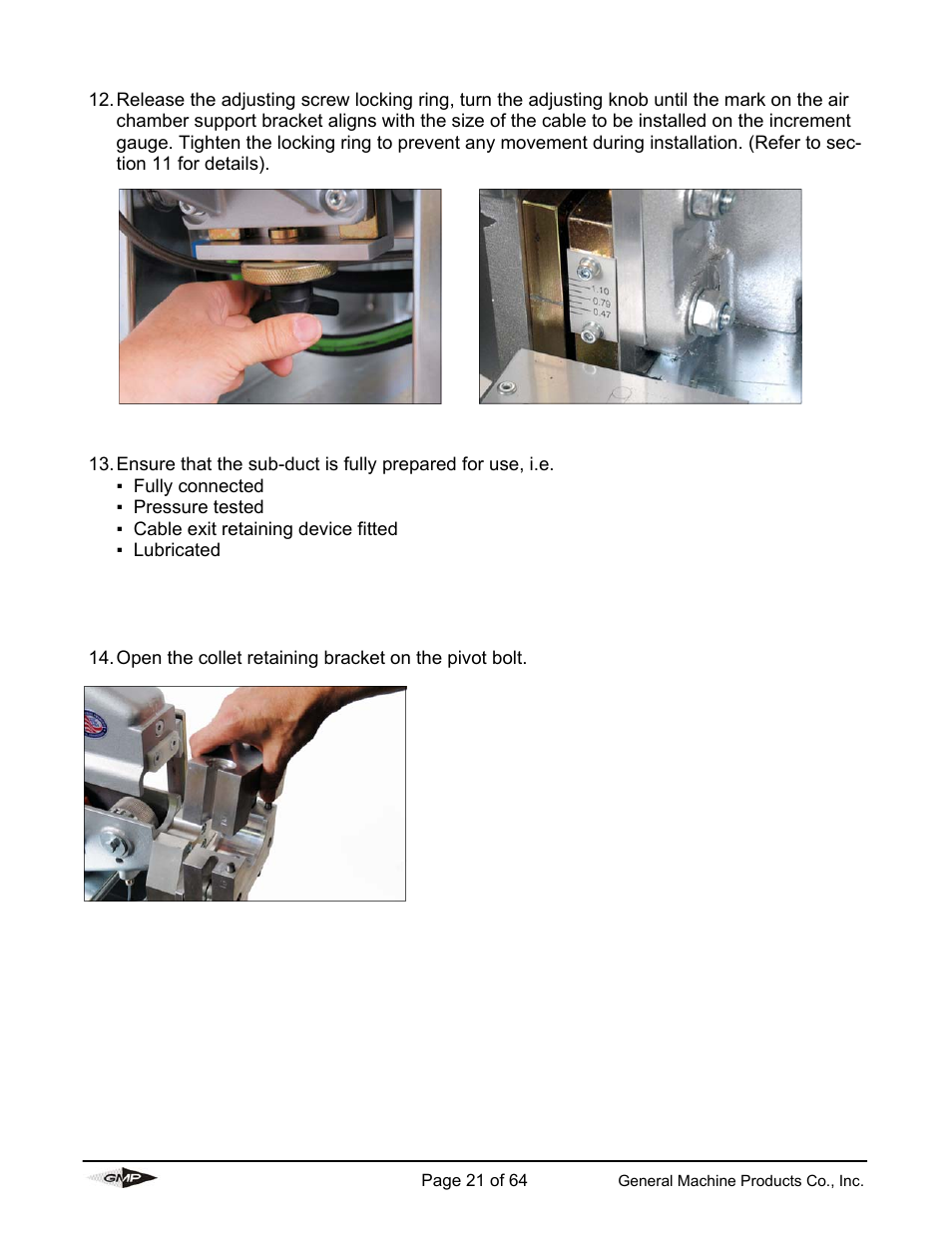 General Machine Products 89000 Cable Blowing Machine(Previous) User Manual | Page 21 / 62