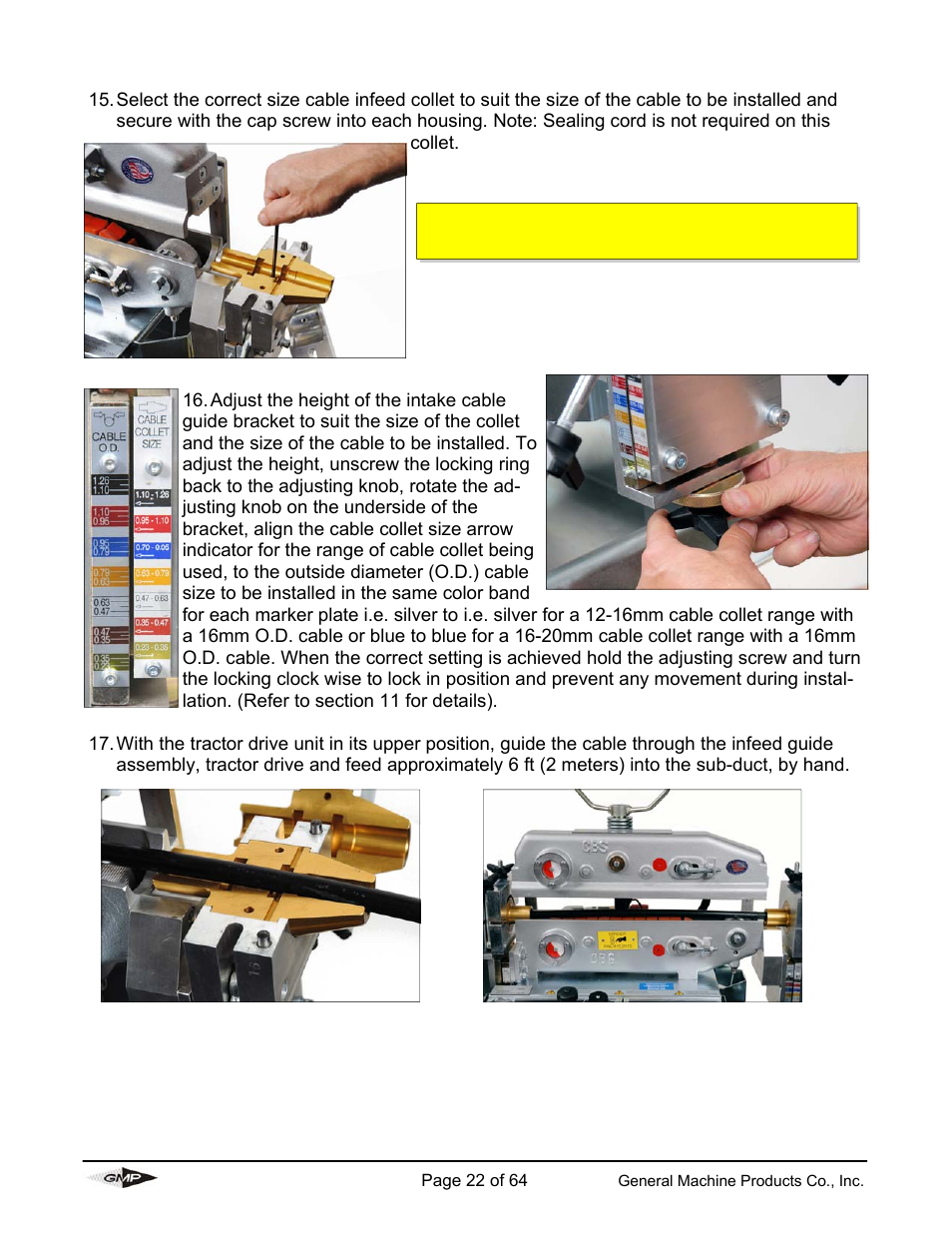 General Machine Products 89000 Cable Blowing Machine(Previous) User Manual | Page 22 / 62