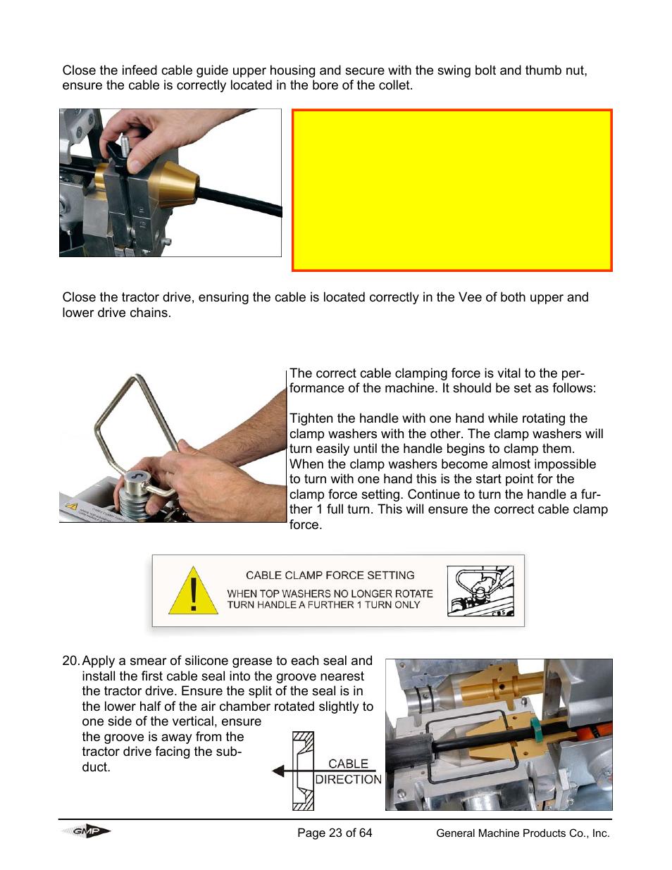 General Machine Products 89000 Cable Blowing Machine(Previous) User Manual | Page 23 / 62