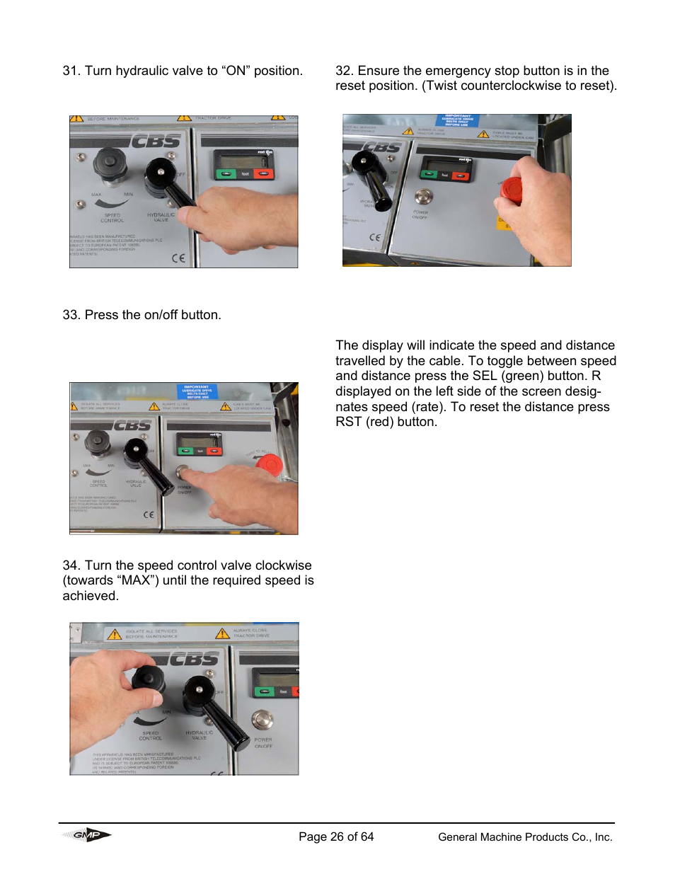 General Machine Products 89000 Cable Blowing Machine(Previous) User Manual | Page 26 / 62