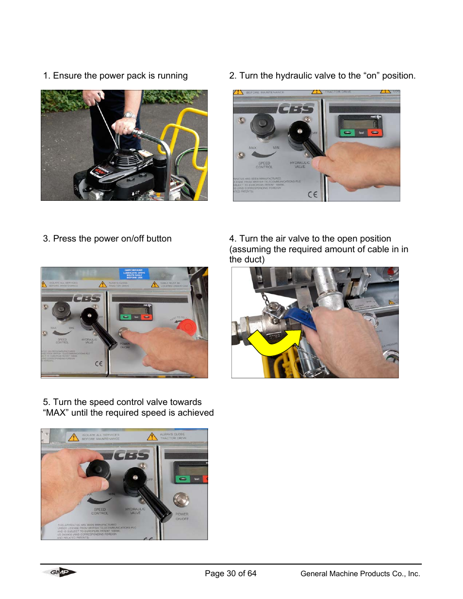 General Machine Products 89000 Cable Blowing Machine(Previous) User Manual | Page 30 / 62