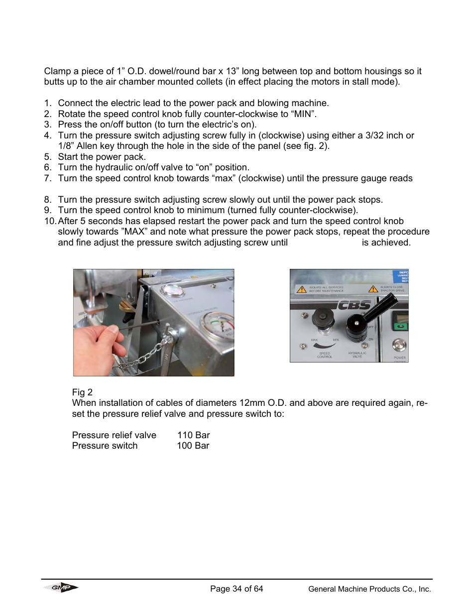 General Machine Products 89000 Cable Blowing Machine(Previous) User Manual | Page 34 / 62