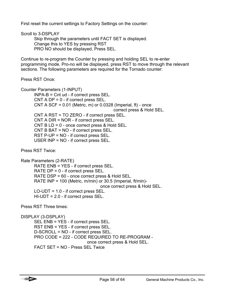 General Machine Products 89000 Cable Blowing Machine(Previous) User Manual | Page 58 / 62
