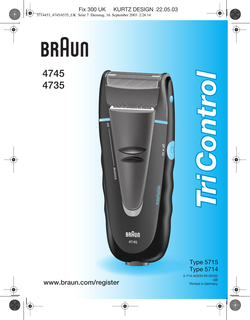 Braun 5715 User Manual | 6 pages