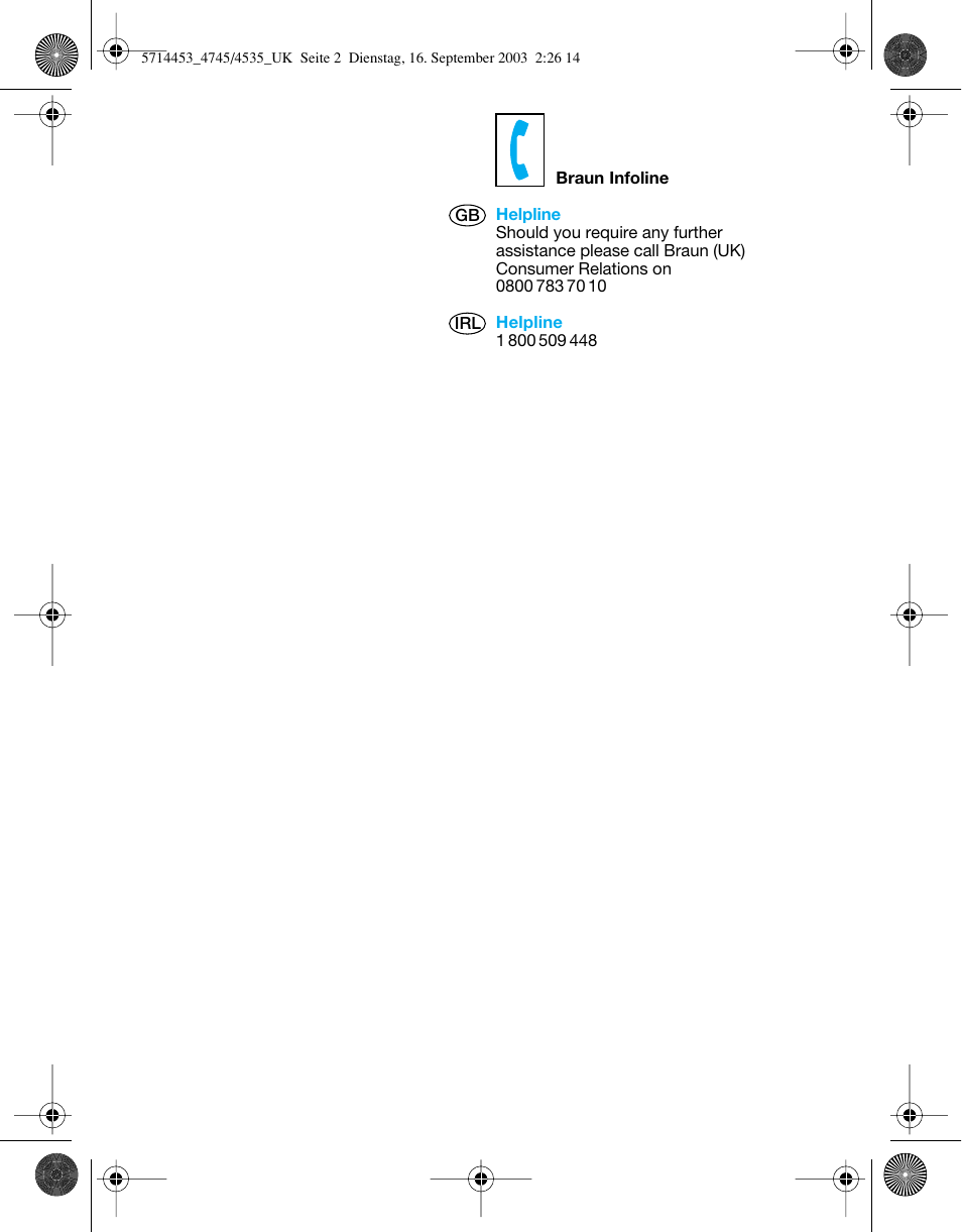 Braun 5715 User Manual | Page 2 / 6