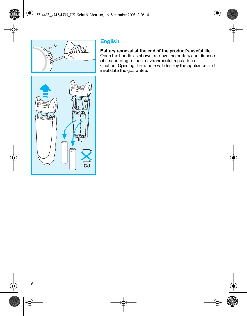 English | Braun 5715 User Manual | Page 6 / 6