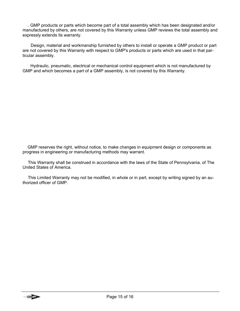 General Machine Products Tornado Hydraulic Power Pack Vertical Style User Manual | Page 15 / 16
