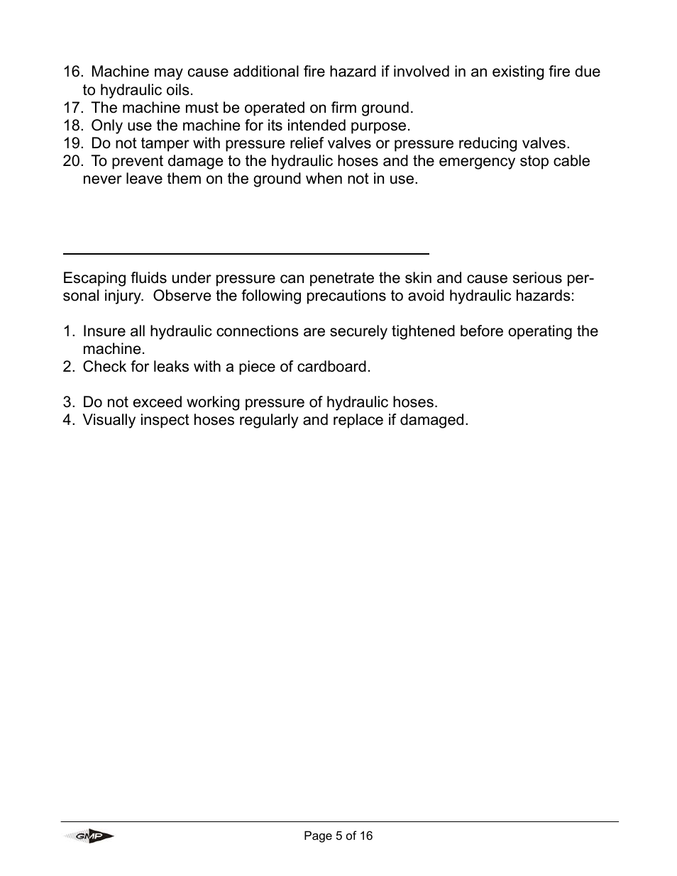 General Machine Products Tornado Hydraulic Power Pack Vertical Style User Manual | Page 5 / 16