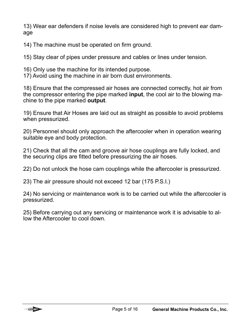 General Machine Products 89009 Compressor Aircooler User Manual | Page 5 / 16