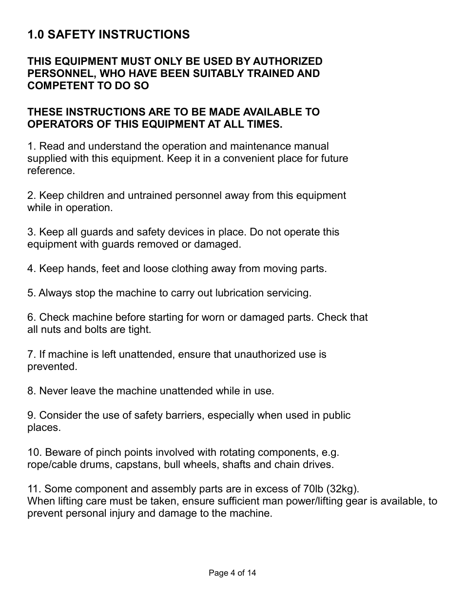 0 safety instructions | General Machine Products 89002 Micro Cable Fleeter User Manual | Page 4 / 14