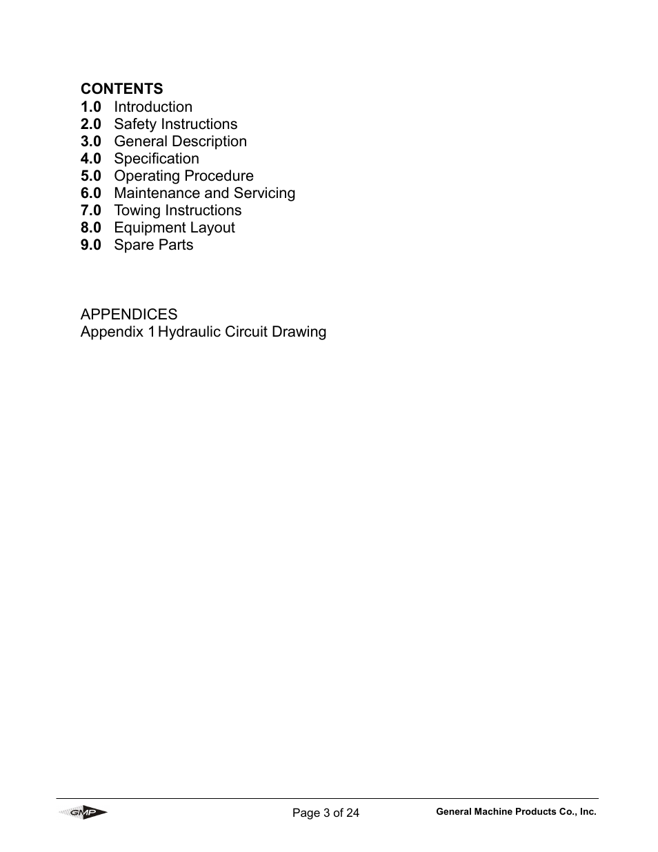 General Machine Products 70605 Trailer Mounted Fiber Optic Puller User Manual | Page 3 / 24