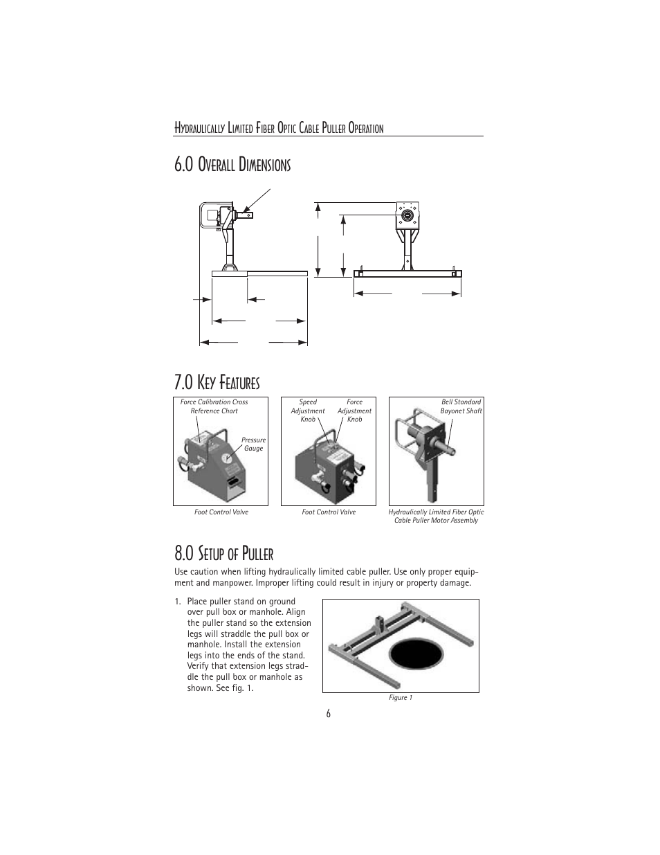 Verall, Imensions, Eatures | Etup of, Uller | General Machine Products 70483 Hydraulically Limited Cable Puller User Manual | Page 6 / 12
