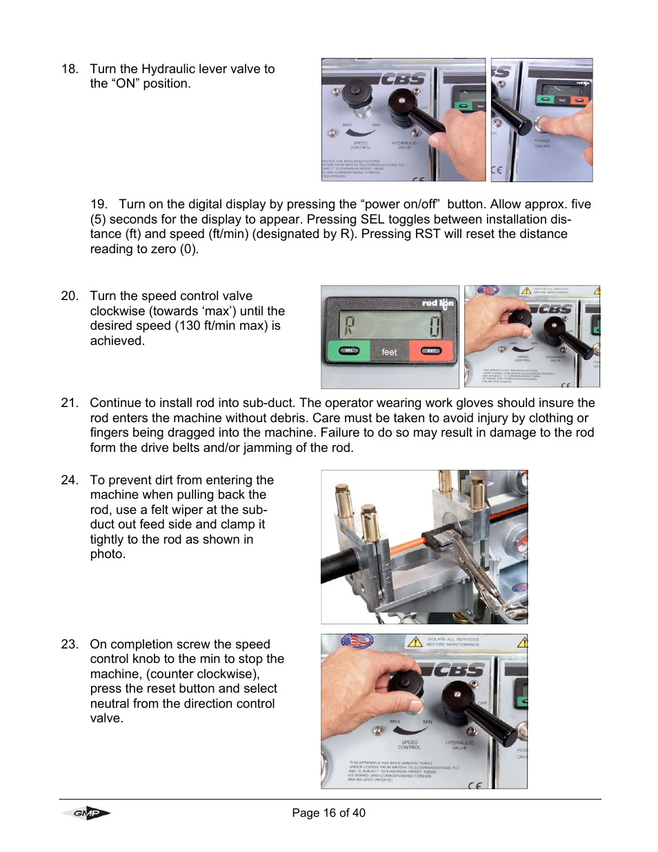 General Machine Products 89004 Portable Powered Duct Rod Pusher User Manual | Page 16 / 39