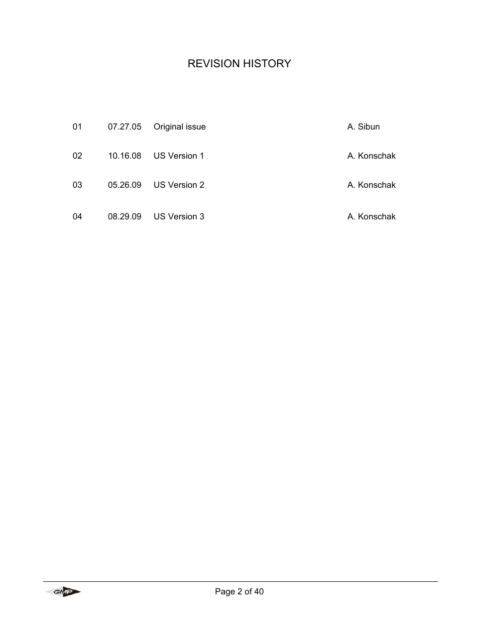 Revision history | General Machine Products 89004 Portable Powered Duct Rod Pusher User Manual | Page 2 / 39