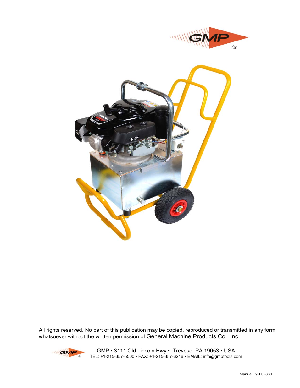 General Machine Products 32481 Power Pack User Manual | 16 pages