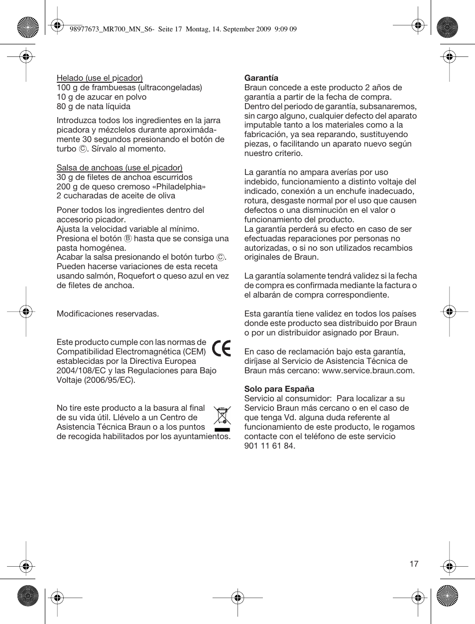Braun Multiquick 7 MR700 User Manual | Page 16 / 40
