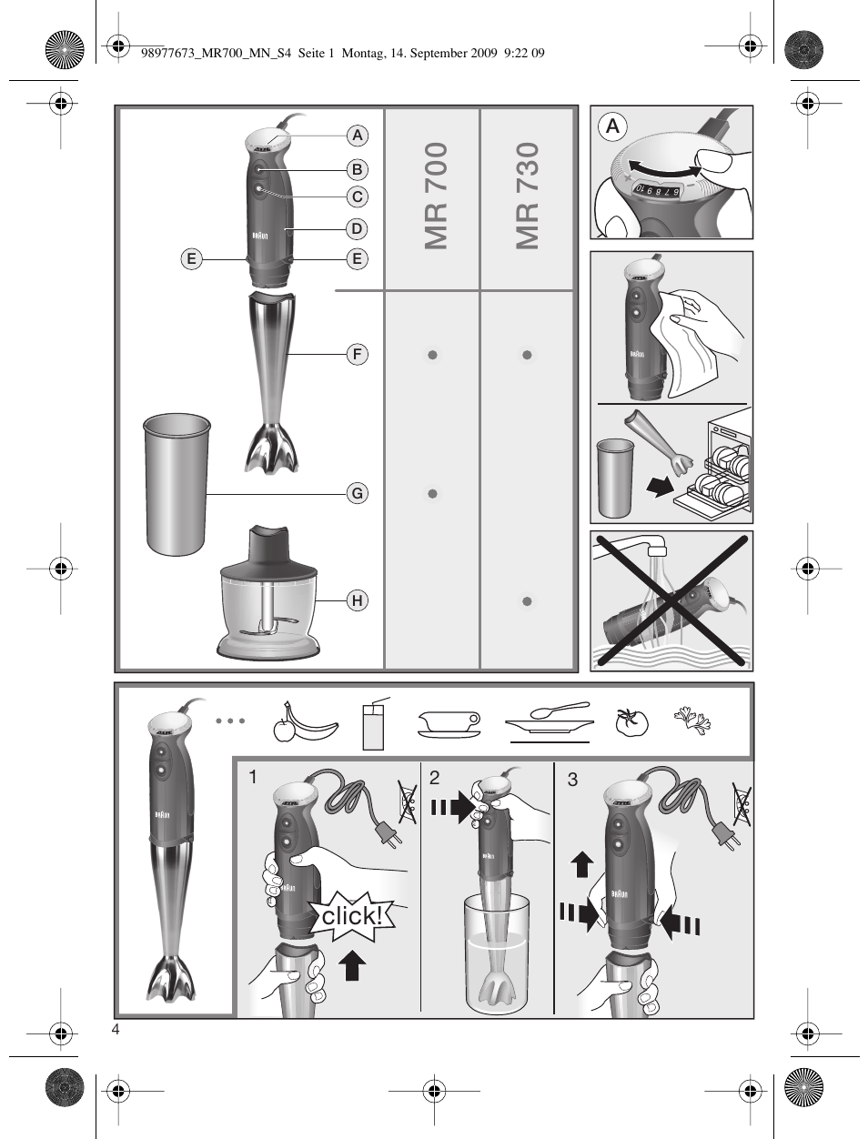 Click, Fg h a | Braun Multiquick 7 MR700 User Manual | Page 3 / 40