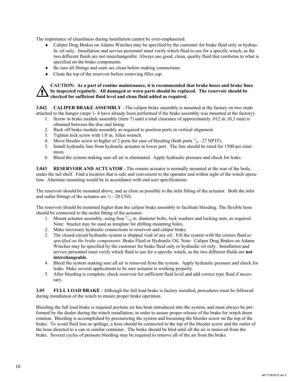General Machine Products 70524 Adams CD3 Continuous Duty Winch User Manual | Page 10 / 29