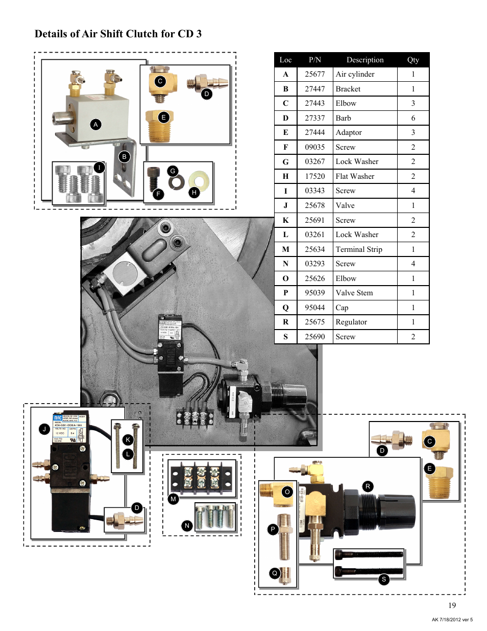Details of air shift clutch for cd 3 | General Machine Products 70524 Adams CD3 Continuous Duty Winch User Manual | Page 19 / 29