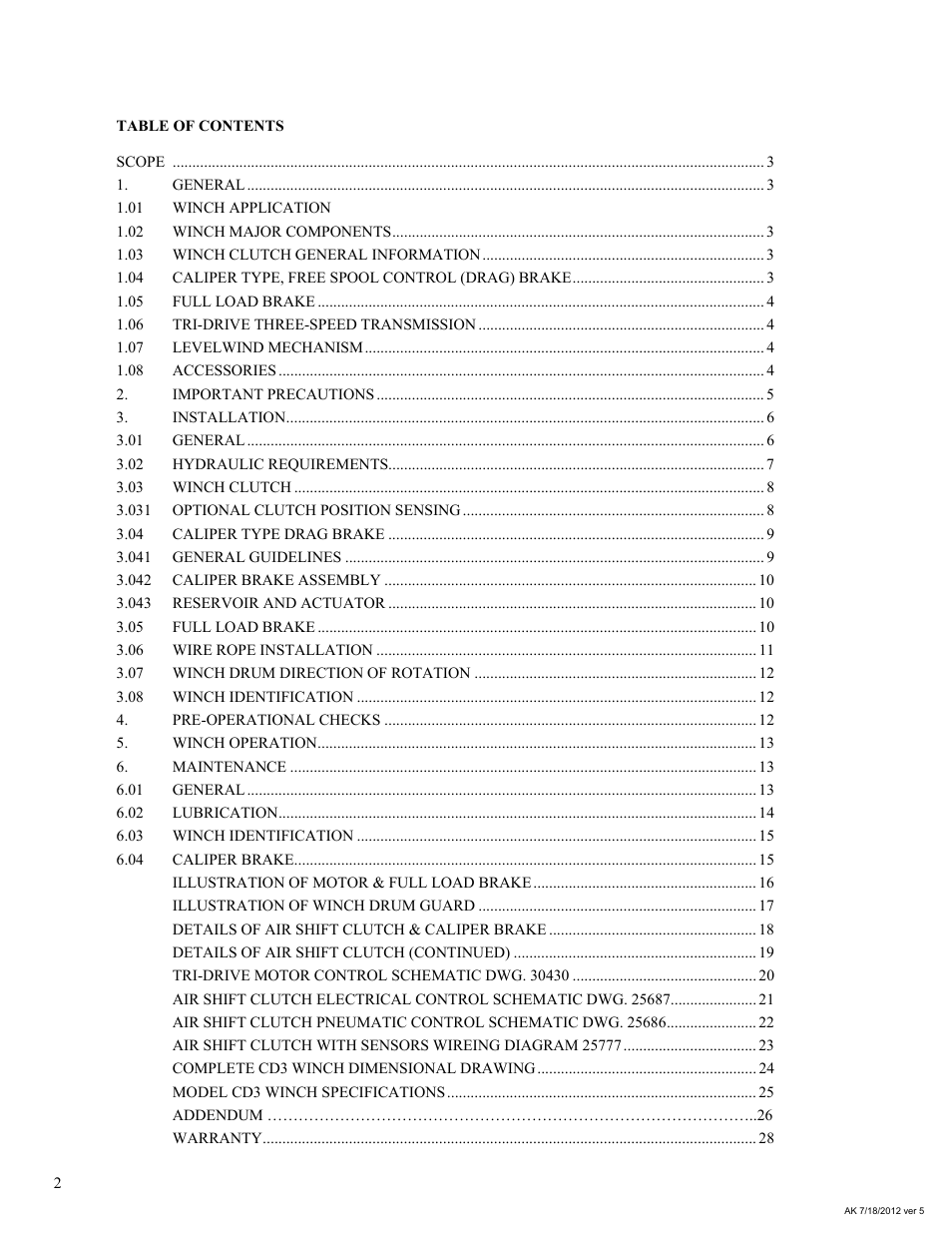 General Machine Products 70524 Adams CD3 Continuous Duty Winch User Manual | Page 2 / 29