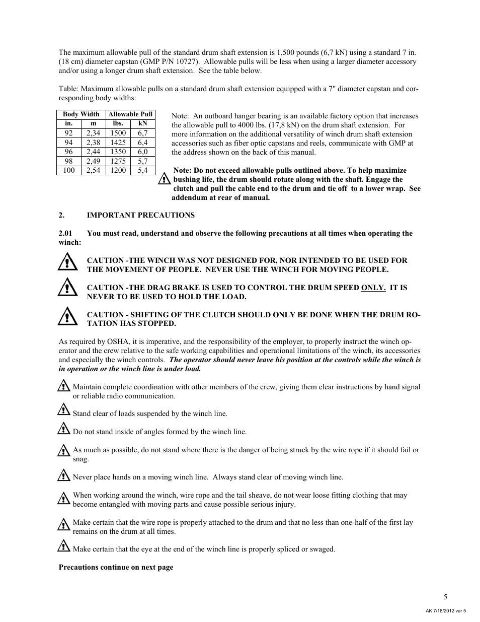 General Machine Products 70524 Adams CD3 Continuous Duty Winch User Manual | Page 5 / 29