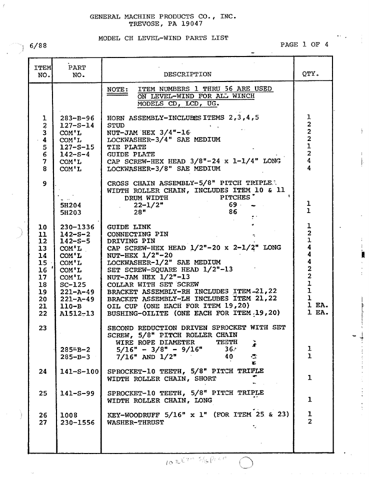 General Machine Products UG Level Wind User Manual | Page 3 / 8