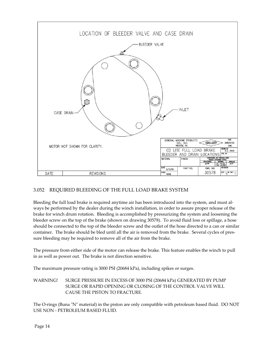 General Machine Products 70601 Adams CD Lite Winch User Manual | Page 15 / 29